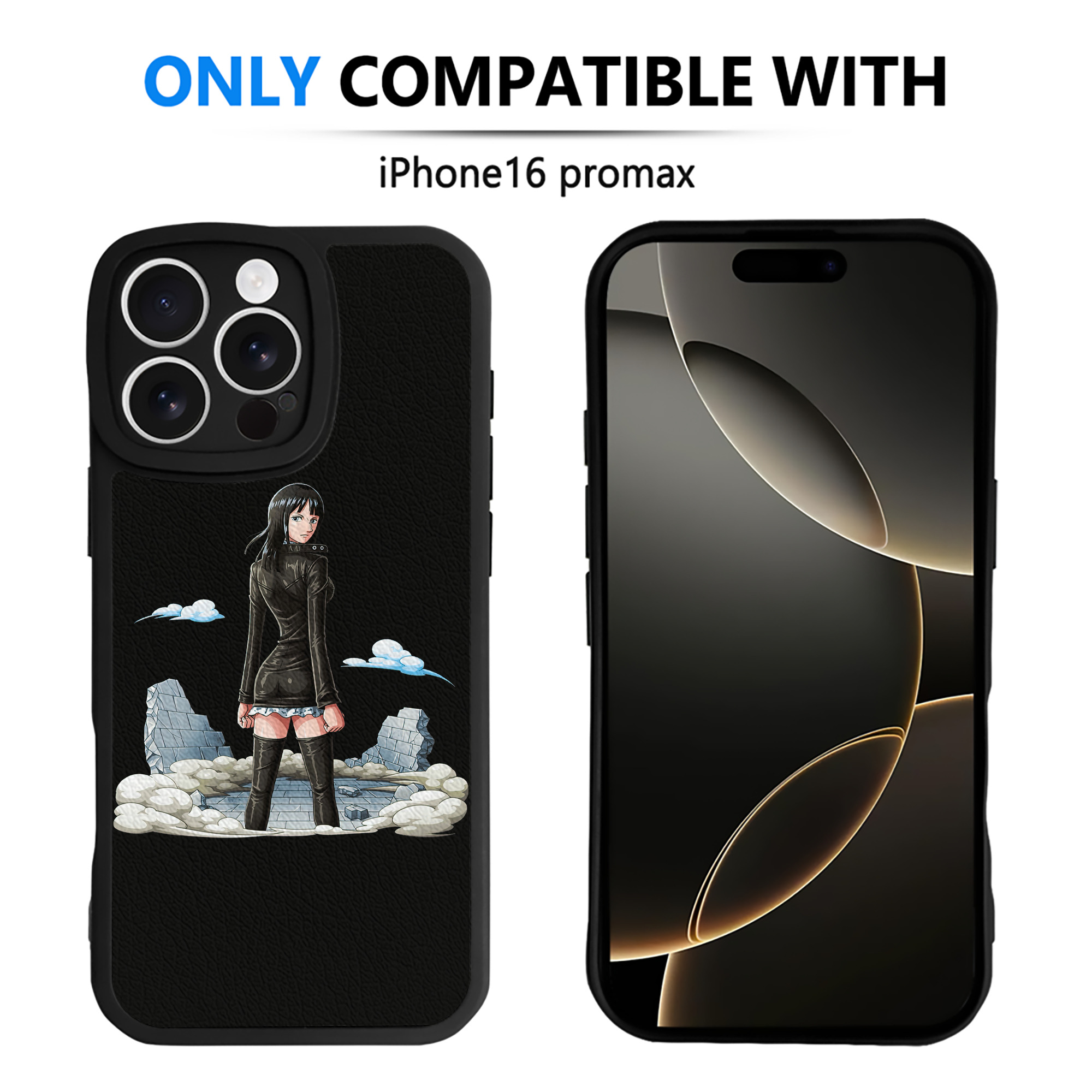 （画像用） ワンピース ニコ・ロビン ONE PIECE Nico Robin 【iPhone 16シリーズ対応】シリコンスマホケース（レザー調） 材質：シリコン